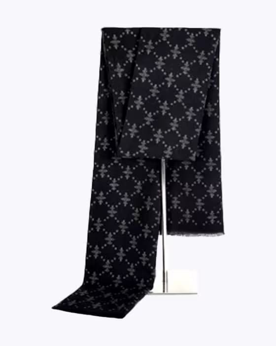 شال گردن موهر مردانه زنانه دورو طرح گل هندسی جوراب نوین